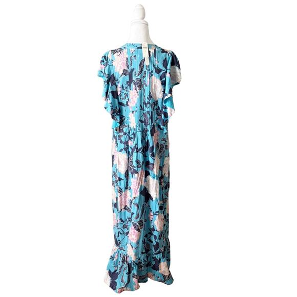 Anthropologie Cassandra Maxi Dress Medium Blue NWT - Picture 5 of 7